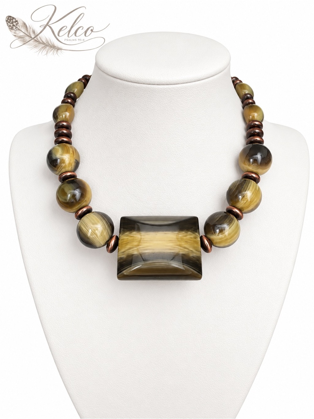 Yak Horn Choker Statement Necklace 15-16”